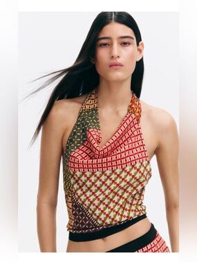 H&M cowl neck halter top